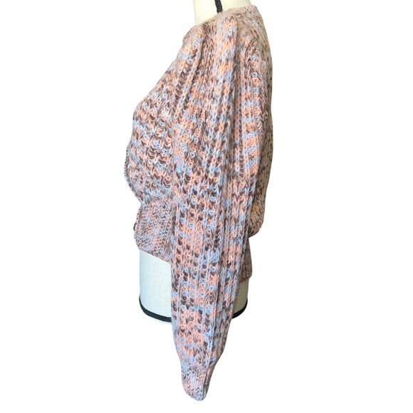 Astr The Label Womens Multicolor Button-Front Cardigan M Knit V-Neck Acrylic - Picture 3 of 9